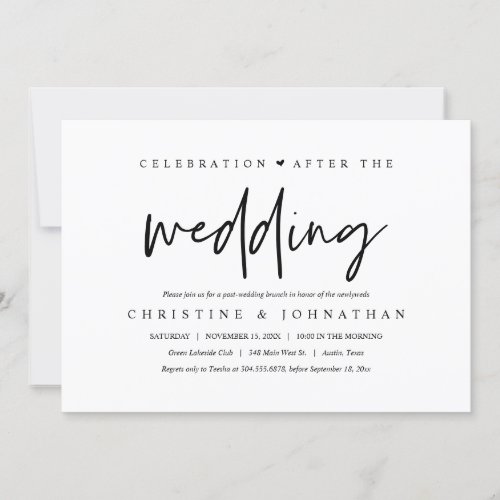 After the wedding Brunch celebration Invitation