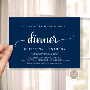 After The Wedding Dinner, Rustic Elopement Invitation