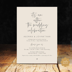 After the Wedding Modern Minimalist Casual Party Invitation