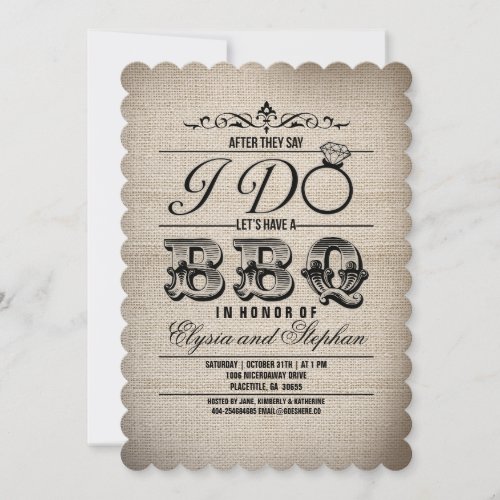 AFTER THEY SAY I DO LETS HAVE A BBQ INVITE