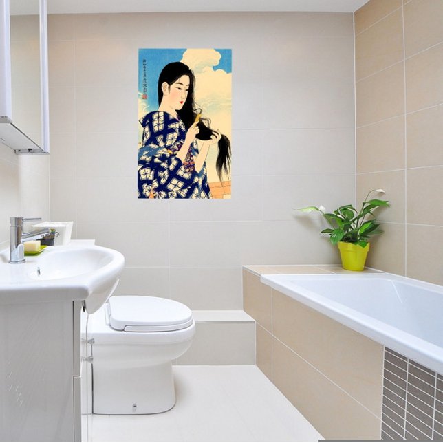 After Washing Her Hair Ito Shinsui 1936 Poster (Creator Uploaded)