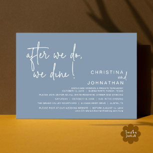 After We Do, We Dine, Romantic Wedding Dinner Invitation