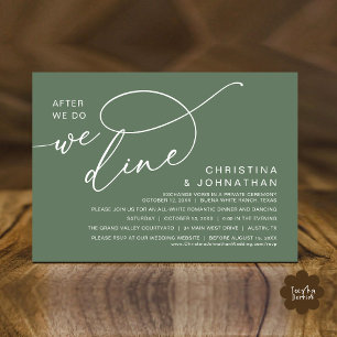 After We Do, We Dine, Romantic Wedding Dinner Invitation