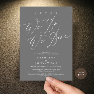 After we do, we dine, Wedding Dinner and Dancing Invitation
