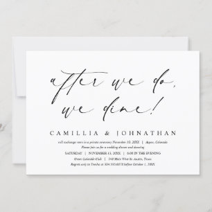 After we do, we dine, wedding elopement invitation