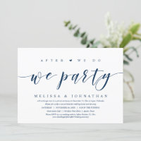 After We Do, We Party, Wedding Elopement Dinner