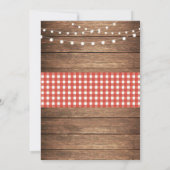 After We Say I Do BBQ Rustic Red Lights Invite (Back)