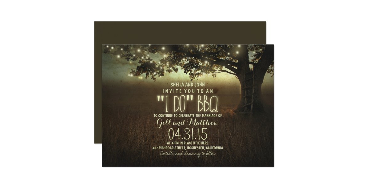 after wedding i do bbq invitation | Zazzle.com
