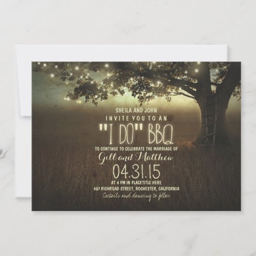 after wedding i do bbq invitation