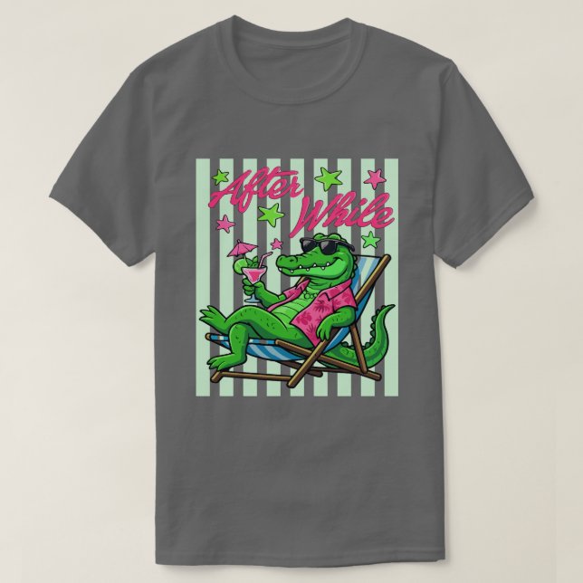 After While Chill Vibes Alligator T-Shirt (Design Front)
