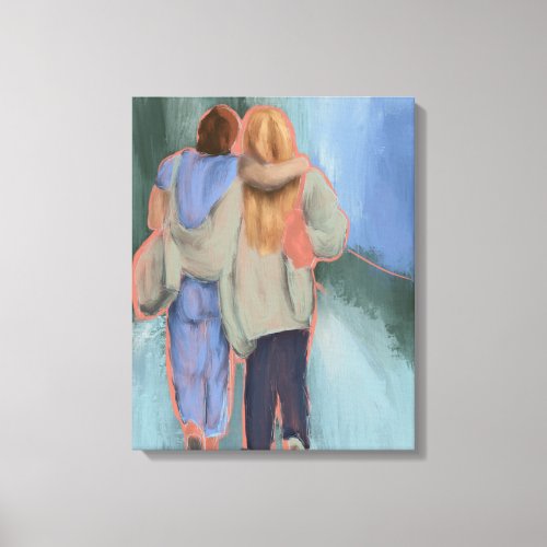 After Work Walk Painting Canvas Print