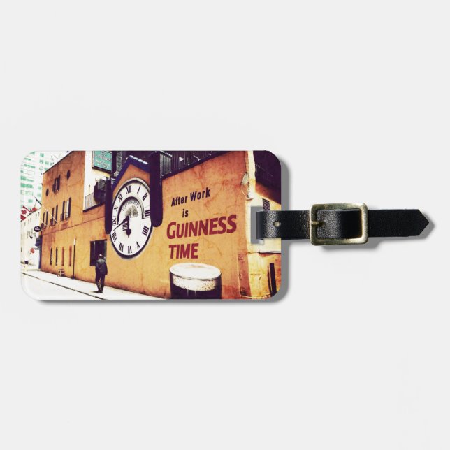 After Work Wood Wall Art Luggage Tag (Front Horizontal)
