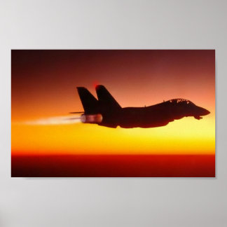 AFTERBURNER AT SUNSET POSTER