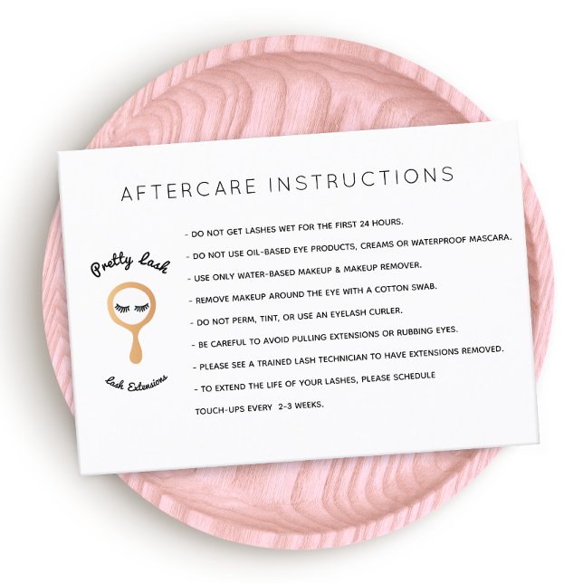 AfterCare for Lash Extensions Salon Business Card (Creator Uploaded)