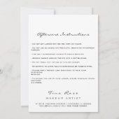 Aftercare Instructions Black White Glitter Gold (Back)