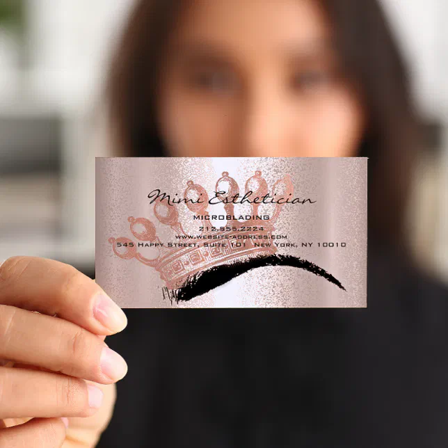 Aftercare Instructions Brows Rose Microblading Business Card | Zazzle