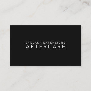 Aftercare Instructions Card for Lash Extensions
