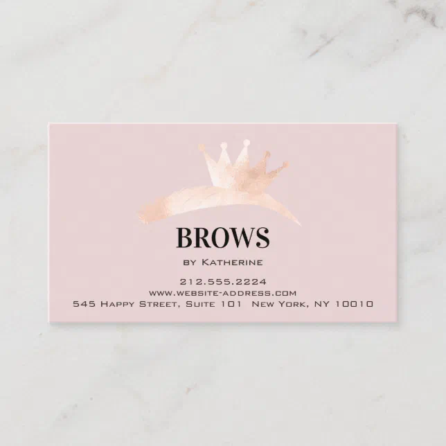 Aftercare Instructions Eyebrow Crown Microblading Business Card | Zazzle