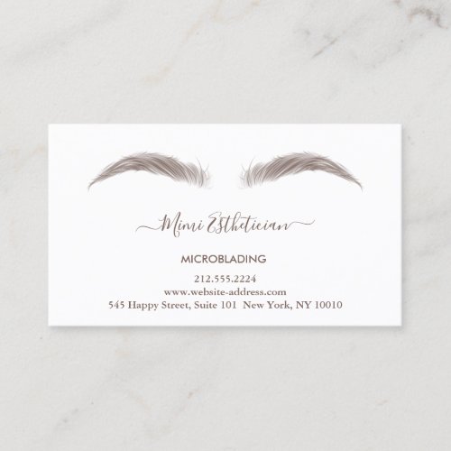 Aftercare Instructions Eyebrow Ros Microblade Logo Business Card
