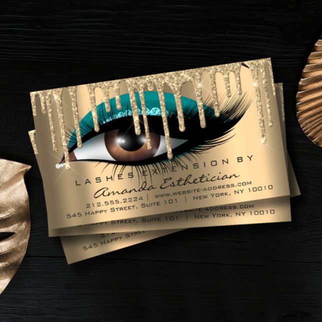Aftercare Instructions Eyelash Extension Lux Business Card (Creator Uploaded)