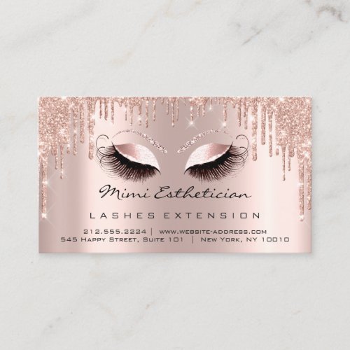 Aftercare Instructions Eyelash  Rose  Drips VIP Business Card
