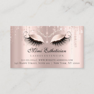 Aftercare Instructions EyelashRose Strings  Lux Business Card
