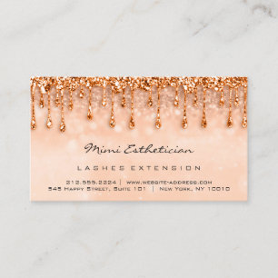 Aftercare Instructions Lash Drips Makeup Copper Business Card