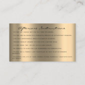 Aftercare Instructions Lash Extension Sparkl Drips Business Card (Back)