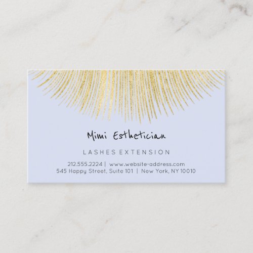 Aftercare Instructions Lash  Gold Blu Minimalism Business Card