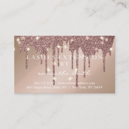 Aftercare Instructions Lash Gold Drips Spark Business Card