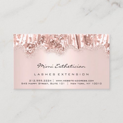 Aftercare Instructions Lash Professional Glitter  Business Card