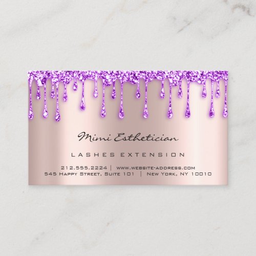 Aftercare Instructions Lash Rose Drip Makeup Studi Business Card