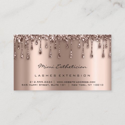 Aftercare Instructions Lash Rose Drips Beauty  Business Card