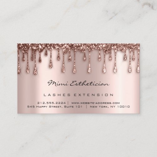 Aftercare Instructions Lash Rose Drips Glam  Business Card