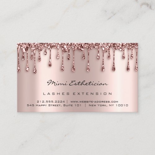 Aftercare Instructions Lash Rose Drips Makeup  Business Card