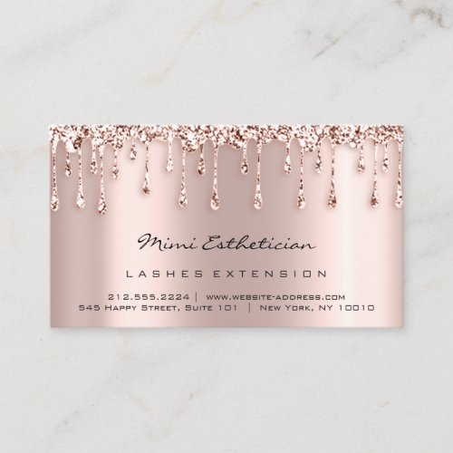 Aftercare Instructions Lash Rose Drips Powder  Business Card