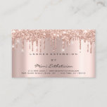 Aftercare Instructions Lash Rose Gold Drips Spark Business Card