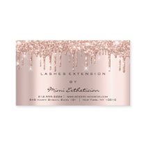 Aftercare Instructions Lash Rose Gold Drips Spark Business Card Aftercare Instructions Lash Rose Gold Drips Spark Business Card