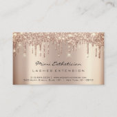 Aftercare Instructions Lash Rose Gold Drips VIP Business Card (Front)