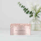 Aftercare Instructions Lash Rose Gold Drips VIP Business Card (Standing Front)