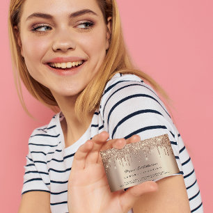 Aftercare Instructions Lash Rose Gold Drips VIP Business Card