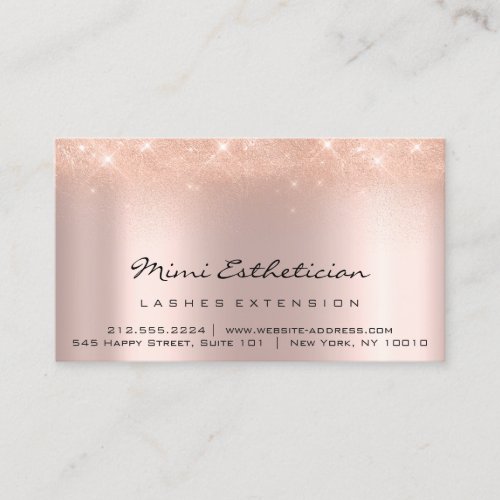 Aftercare Instructions Lash Rose Gold Sand Mink Business Card