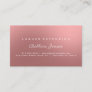 Aftercare Instructions Lash Rose Gold Sparkling Business Card
