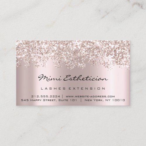 Aftercare Instructions Lash Rose Gray Sand Blush Business Card