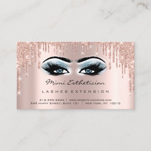 Aftercare Instructions Lash Rose Smoky Blue Eyes Business Card