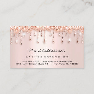 Aftercare Instructions Lash Rose Unique Drips Business Card