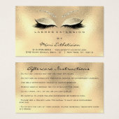 Aftercare Instructions Lashes Champaigne Gold (Front & Back)