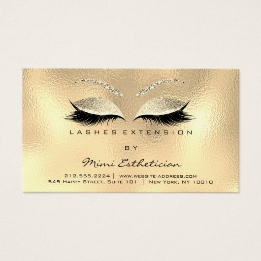 Aftercare Instructions Lashes Champaigne Gold (Front)