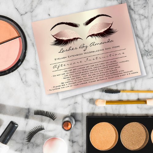 Aftercare Instructions Lashes Extension Microbladi Magnetic Invitation