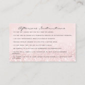 Aftercare Instructions Lashes Extension Pastel Business Card (Back)